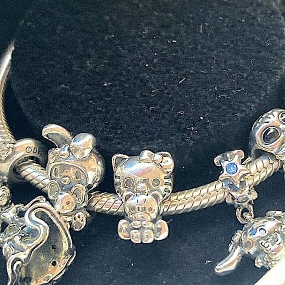 Hello Kitty Sterling Silver Charm For Pandora Bracelet - Picture 5 of 8